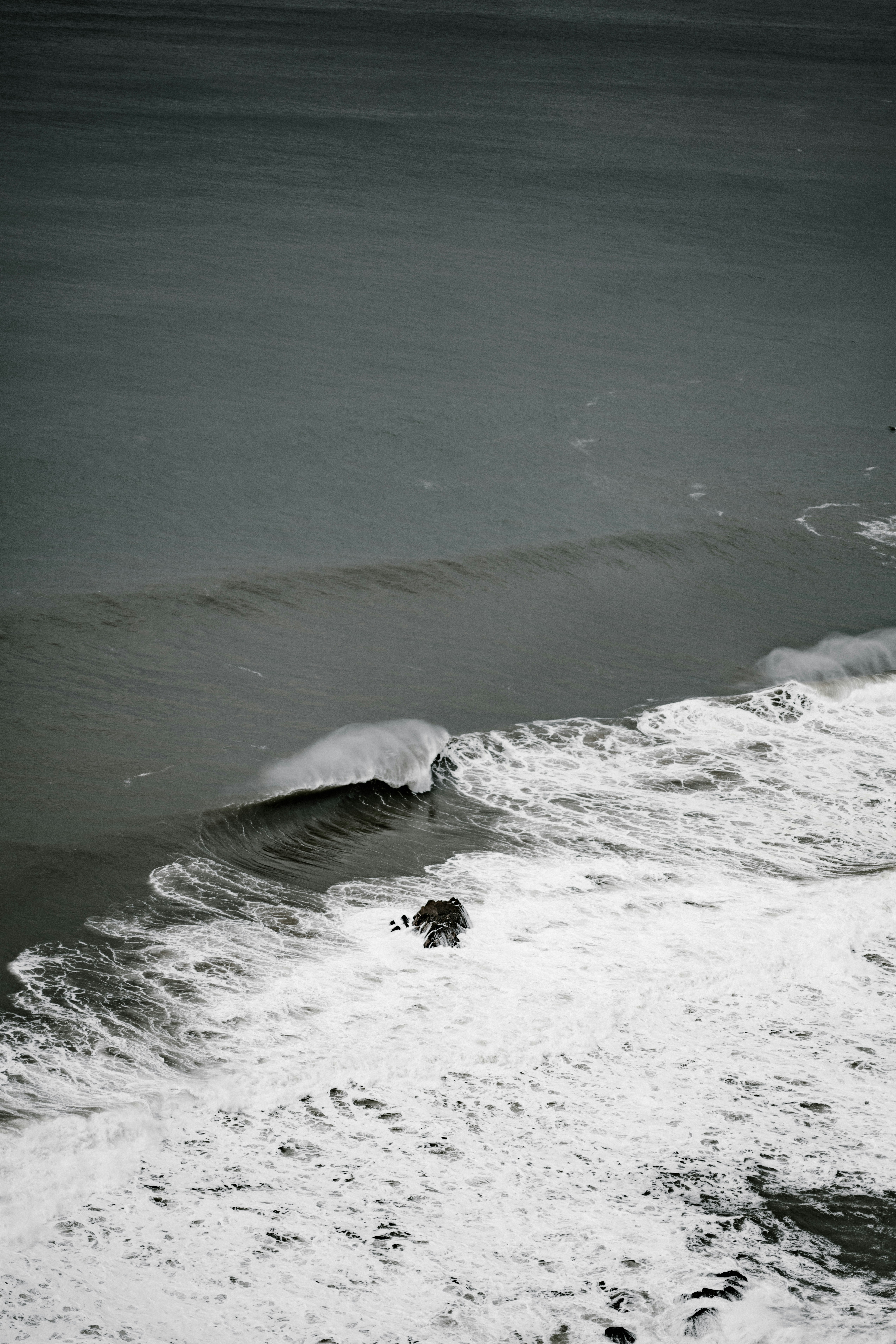 aerial view photography of sea